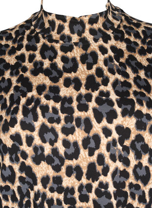 ZizziFLASH – Langärmeliges Kleid mit Rollkragen, Leopard Print, Packshot image number 2