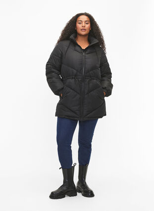 ZizziPufferwinterjacke mit Kapuze, Black, Model image number 2