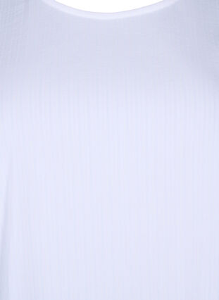 Zizzi Kurzärmelige Bluse aus Viskose mit Schleifen, Bright White, Packshot image number 2