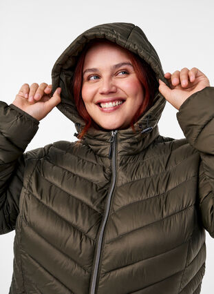 ZizziLeichte Jacke mit Kapuze, Beluga, Model image number 3