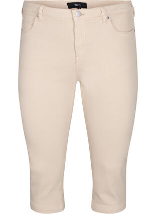 ZizziEng anliegende Emily Capri Hose, Oatmeal, Packshot image number 0