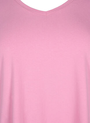 Zizzi Einfarbiges basic T-Shirt aus Baumwolle, Rosebloom, Packshot image number 2