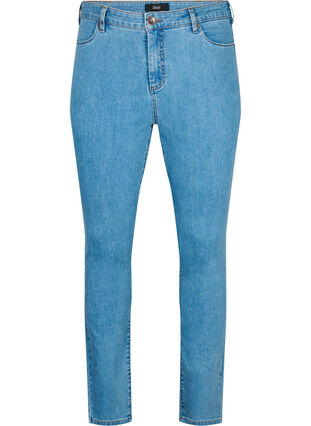 Zizzi Amy Jeans mit hoher Taille und extra schlanker Passform, Light Blue, Packshot image number 0