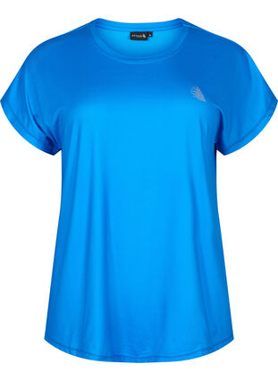 Zizzi Kurzarm Trainingsshirt, Brilliant Blue, Packshot image number 0