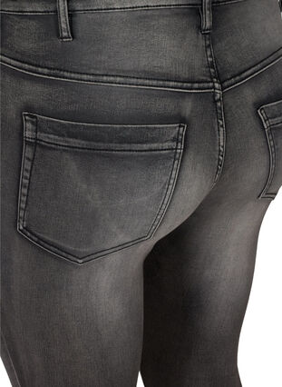 ZizziSuper Slim Amy Jeans mit hoher Taille, Dark Grey Denim, Packshot image number 3