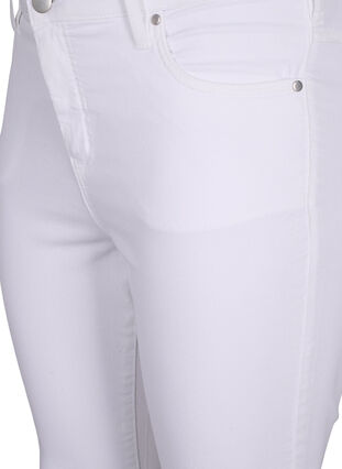 Zizzi Hochtaillierte Super Slim Amy Jeans, White, Packshot image number 2
