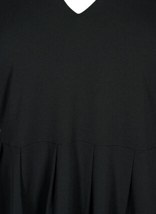 ZizziA-Linien Kleid mit V-Ausschnitt, Black, Packshot image number 2