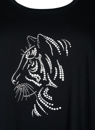 ZizziBaumwoll-T-Shirt mit Motiv, Black w. Lion, Packshot image number 2