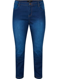 Schmale Passform Emily Jeans mit normaler Taille, Blue Denim, Packshot