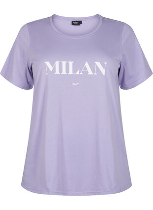 Zizzi FLASH - T-Shirt mit Motiv, Lavender, Packshot image number 0