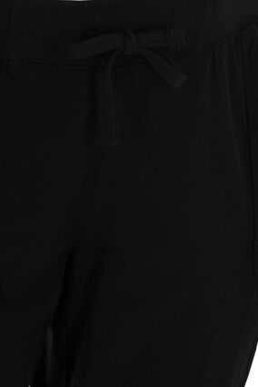 Zizzi Capri-Hose aus Baumwolle, Black, Packshot image number 3