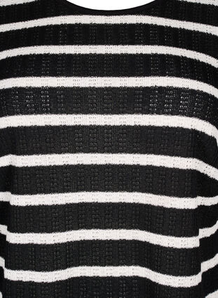 ZizziBluse mit Streifen und langen Ärmeln, Black Sand Stripe, Packshot image number 2