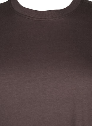 Zizzi Basic-T-Shirt aus Baumwolle mit Rundhalsausschnitt, Chocolate Martini, Packshot image number 2
