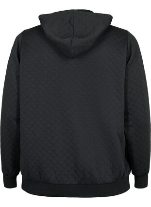 ZizziGesteppte Sport-Strickjacke mit Kapuze, Black, Packshot image number 1