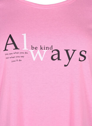 Zizzi FLASH - T-Shirt mit Motiv, Begonia Pink Always, Packshot image number 2