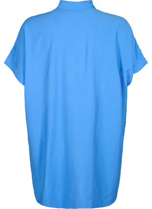 Zizzi Langes Hemd aus Viskose mit kurzen Ärmeln, Marina, Packshot image number 1