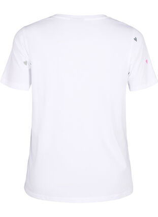 Zizzi T-Shirt aus Bio-Baumwolle mit Herzen, Bright W. Love Emb., Packshot image number 1