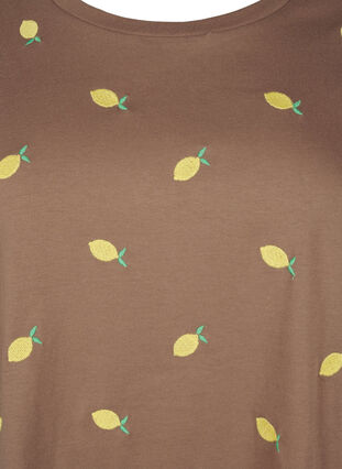 ZizziT-Shirt aus Bio-Baumwolle mit Zitronen, Coca M. Lemon Emb., Packshot image number 2