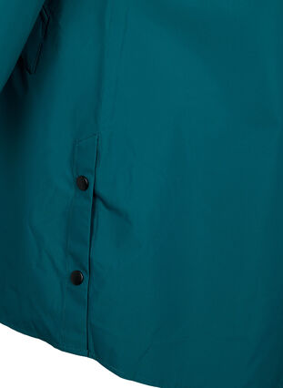 ZizziRegenjacke mit Taschen und Kapuze, Deep Teal, Packshot image number 4