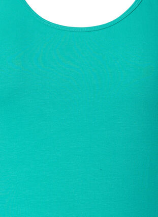 ZizziSolide Farbe Grundoberteil aus Baumwolle, Aqua Green, Packshot image number 2