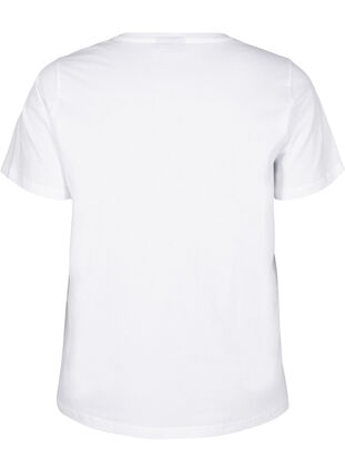 ZizziT-Shirt aus Bio-Baumwolle mit Print, Bright White Printet, Packshot image number 1