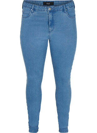 ZizziHochtaillierte Super Slim Amy Jeans, Light blue, Packshot image number 0