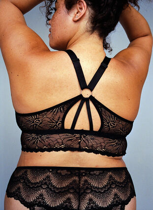 ZizziSpitze Bralette mit Rückendetail, Black, Image image number 1