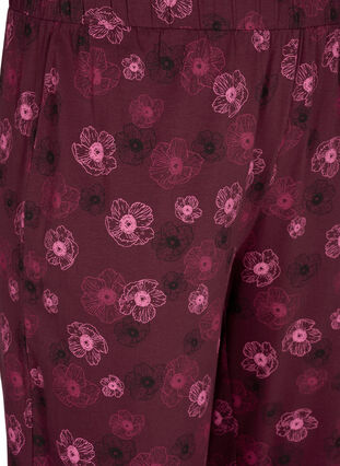 ZizziCotton Pyjamas Hose mit Druck, Fig Flower AOP, Packshot image number 2