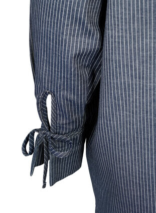 ZizziHemd mit Bindedetail an den Ärmeln, Navy Stripe, Packshot image number 3