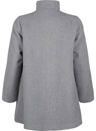 ZizziKurzer A-linienförmiger Trenchcoat, Light Grey Melange, Packshot image number 1