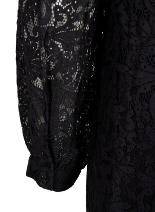 ZizziLangärmliges Spitzenkleid mit hohem Hals, Black, Packshot image number 4