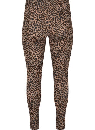 ZizziViskose Leggings mit Leopardendruck, DARK LEO AOP, Packshot image number 1