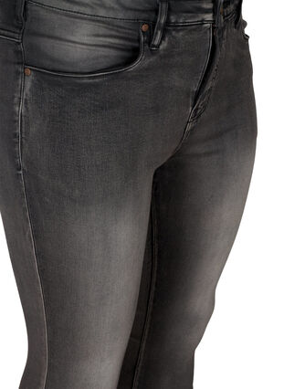 ZizziSuper Slim Amy Jeans mit hoher Taille, Dark Grey Denim, Packshot image number 2