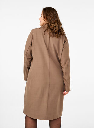 ZizziZweireihiges Blazerkleid, Walnut, Model image number 1