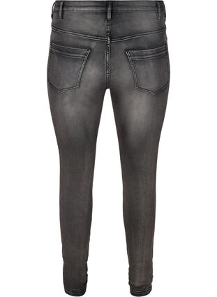 ZizziSuper Slim Amy Jeans mit hoher Taille, Dark Grey Denim, Packshot image number 1