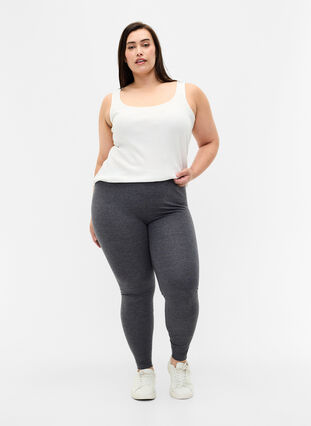 ZizziGraue Melange-Leggings, Dark Grey Melange, Model image number 2