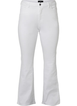 ZizziEllen Bootcut-Jeans mit hoher Taille., White, Packshot image number 0