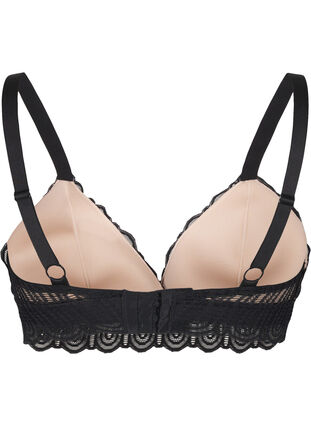 ZizziBralette mit Spitze und weicher Polsterung, Black, Packshot image number 1