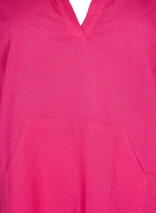 Zizzi Kurzärmeliges Kleid mit Kapuze, Beetroot Purple, Packshot image number 2