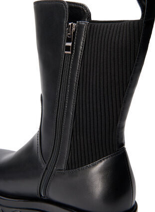 ZizziExtra-Weite - Kurzer Stiefel mit Gummizug, Black, Packshot image number 4