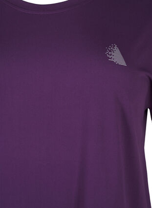 ZizziUnifarbenes T-Shirt fürs Training, Purple Pennant, Packshot image number 2