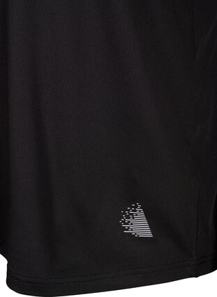 Zizzi Polo-T-Shirt mit V-Ausschnitt, Black, Packshot image number 3