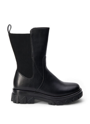 ZizziExtra-Weite - Kurzer Stiefel mit Gummizug, Black, Packshot image number 0