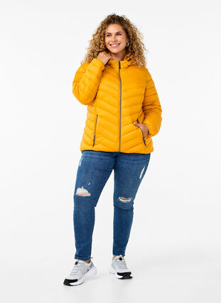 ZizziLeichte Jacke mit Kapuze, Golden Orange, Model image number 2