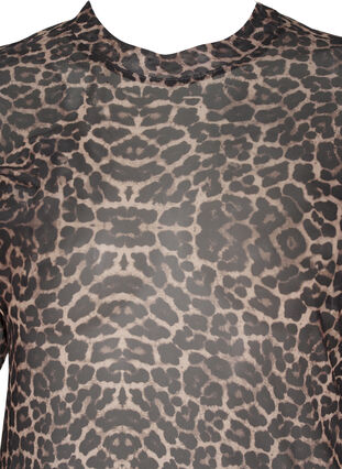 ZizziNetzbluse mit Leopardenmuster, LEO AOP, Packshot image number 2