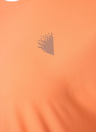Zizzi Kurzarm Trainingsshirt, Neon Orange, Packshot image number 2