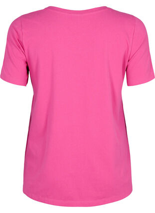 ZizziUnifarbenes Basic-T-Shirt aus Baumwolle, Raspberry Rose, Packshot image number 1