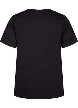 ZizziT-Shirt aus Bio-Baumwolle mit Schleifendetail, Black, Packshot image number 1