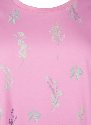 Zizzi T-Shirt aus Bio-Baumwolle mit Blumendruck, Rosebloom W. Flower, Packshot image number 2