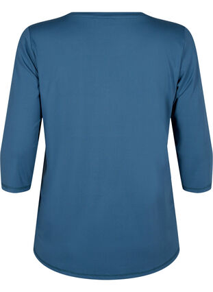 Zizzi Trainingsbluse mit 3/4 Ärmeln, Indian Teal, Packshot image number 1